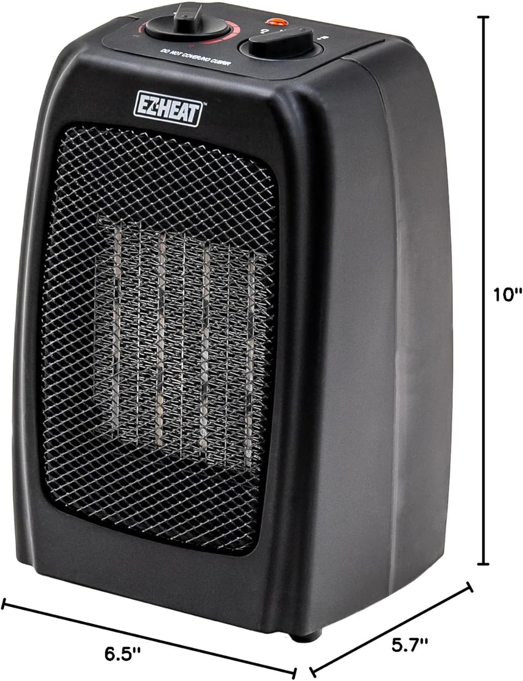 Electric Ceramic Portable Space Heater with Thermostat and Fan, Built-In Overheat Sensor, and Safety Tip-Over Switch, ST-MTPTC113
