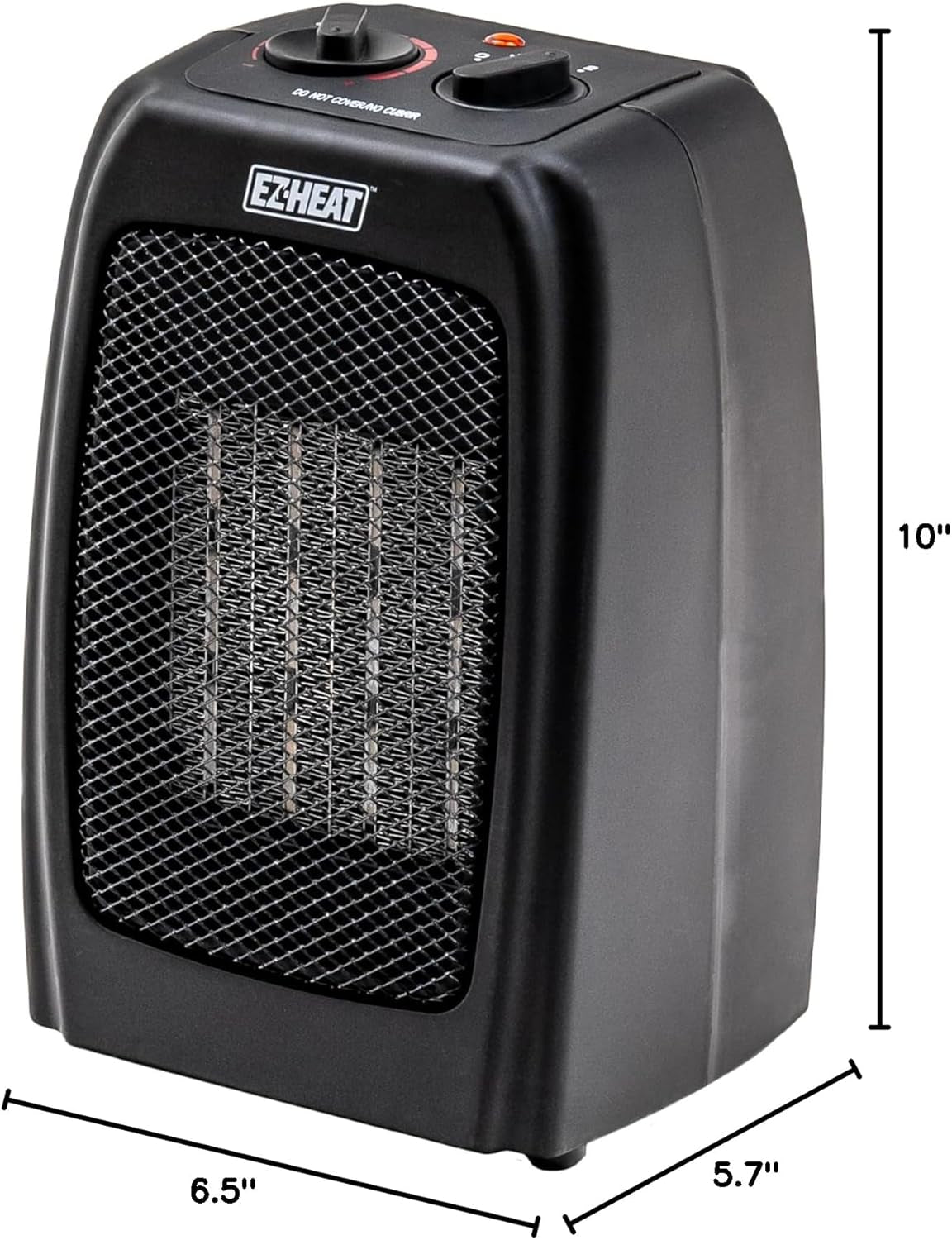 Electric Ceramic Portable Space Heater with Thermostat and Fan, Built-In Overheat Sensor, and Safety Tip-Over Switch, ST-MTPTC113